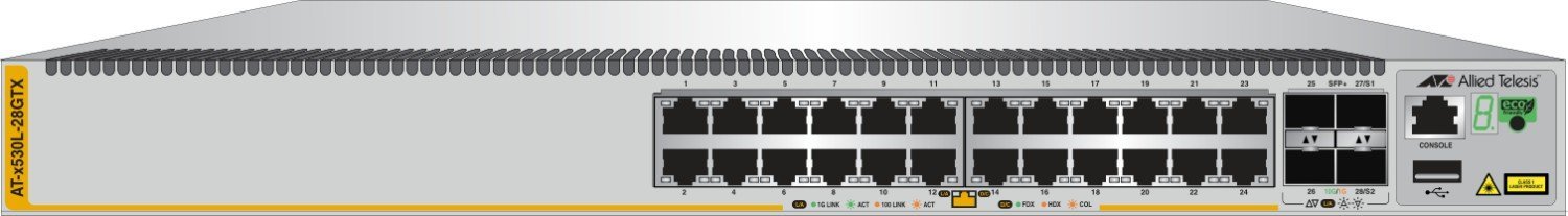 фото Комутатор керований 3 рівня Allied Telesis AT-X530L-28GTX-50