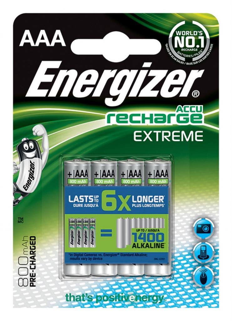 Energizer Akumulator Extreme AAA / R03 800mAh 4 szt.