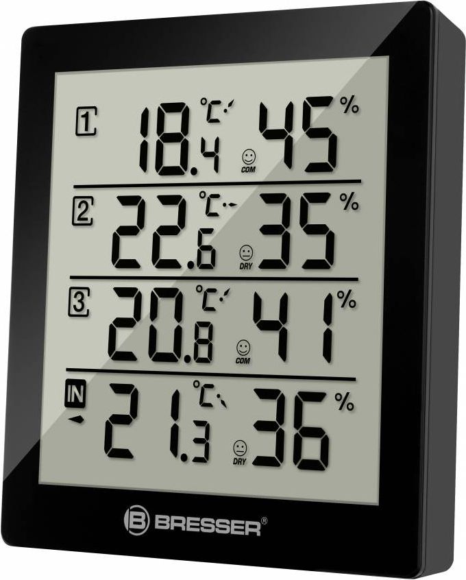 фото Метеостанція Bresser Temeo Hygro Quadro Black (7000020CM3000)