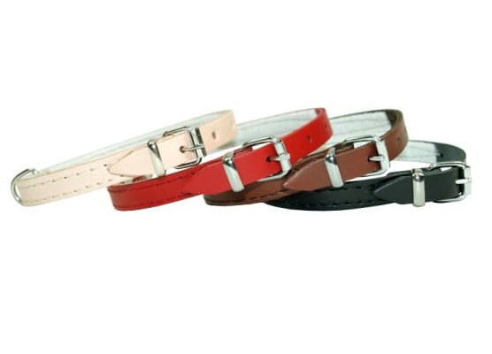 Dino Obroża skórzana Dino 14mm/36cm czarna