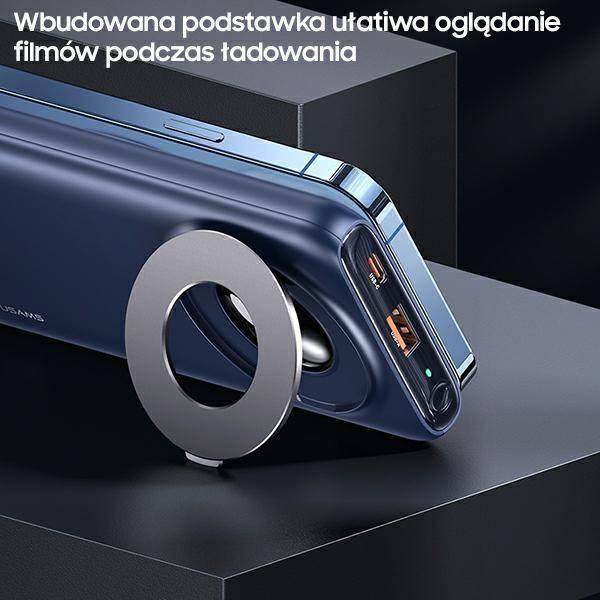 фото Зовнішній акумулятор (павербанк) Usams US-PB62 10000mAh Dark Blue