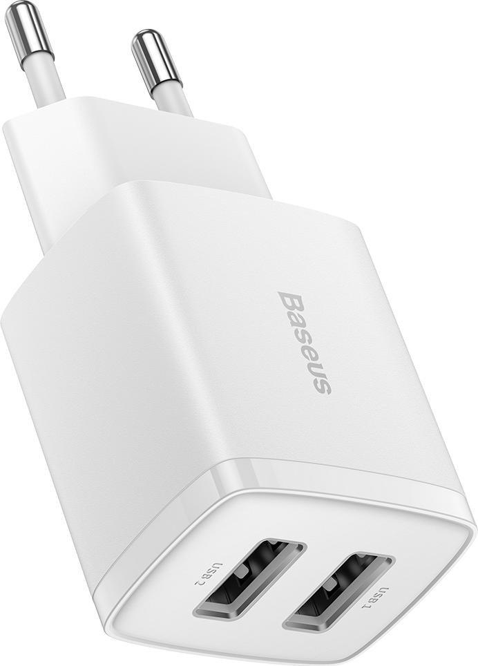 Ładowarka Baseus Compact 2x USB-A 2.1 A (CCXJ010202)