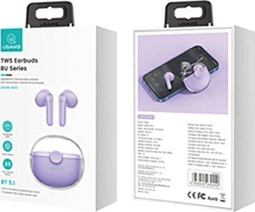 фото Навушники TWS Usams BU Purple (BHUBU02)