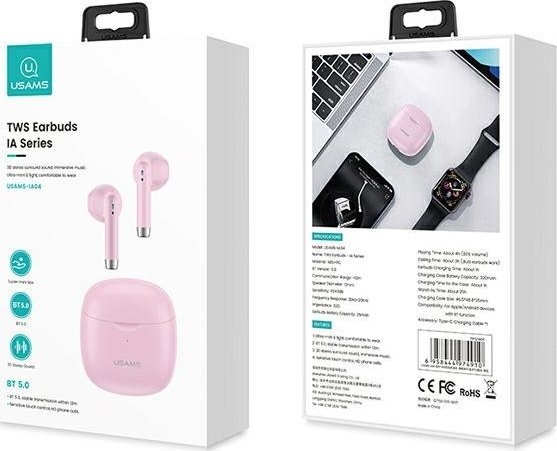 фото Навушники TWS Usams BHUIA04 Pink