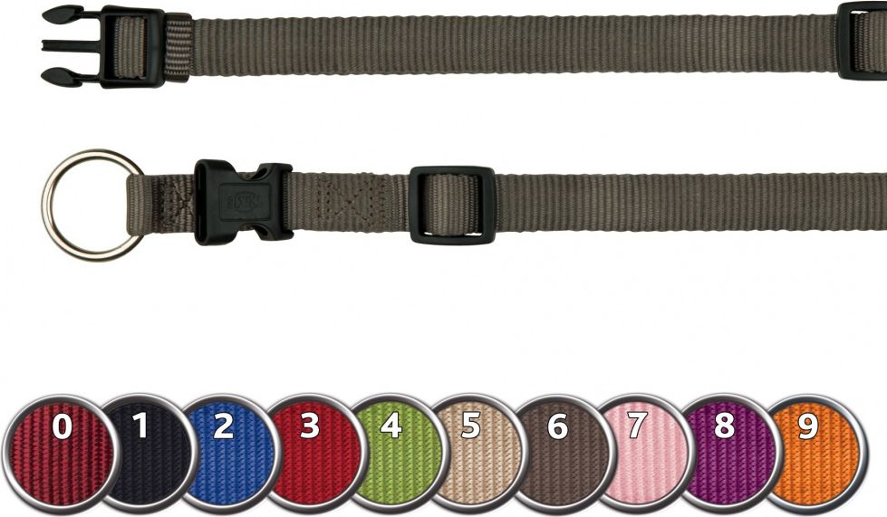 Trixie Obroża Premium, S–M: 25–40 cm/15 mm, czarna