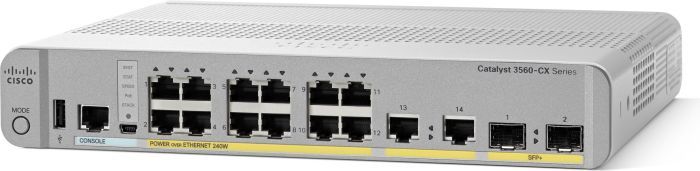 фото Комутатор керований 3 рівня Cisco Catalyst WS-C3560CX-12PD-S