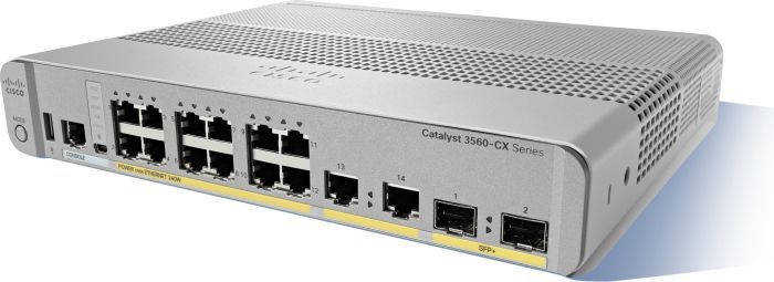 фото Комутатор керований 3 рівня Cisco Catalyst WS-C3560CX-12PD-S