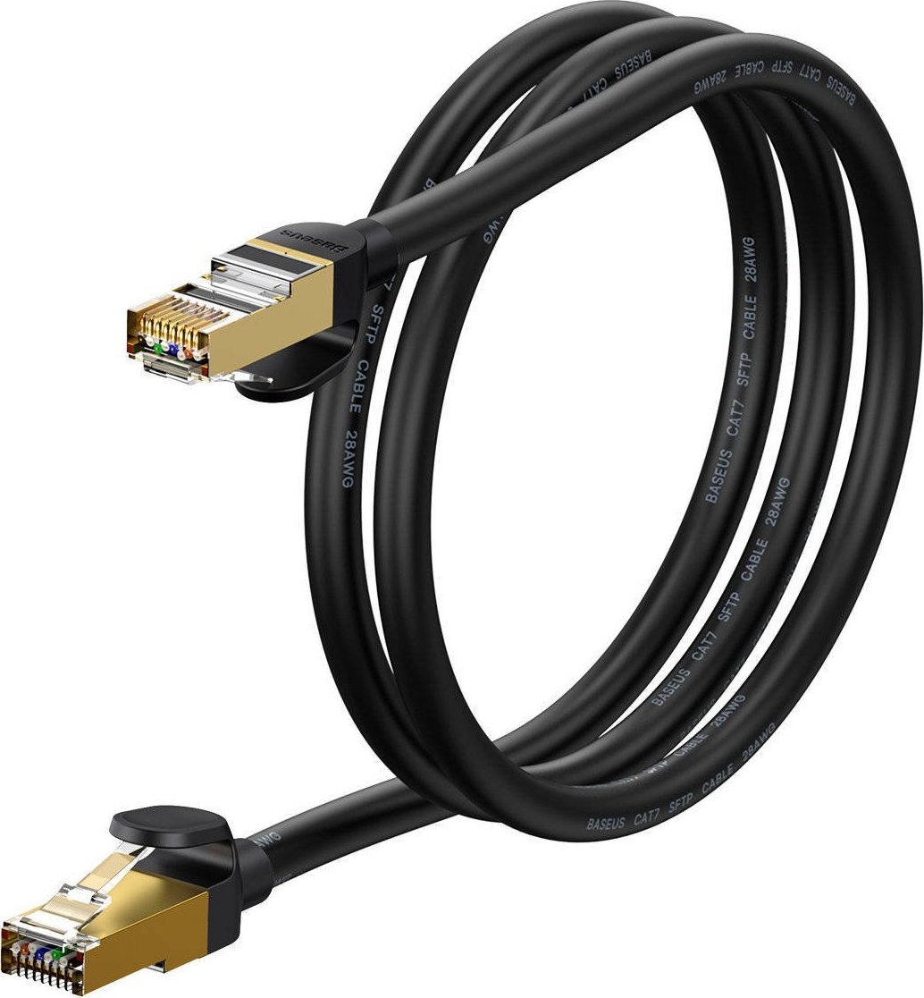 Baseus Kabel sieciowy Baseus Ethernet RJ45, 10Gbps, 1m (czarny)