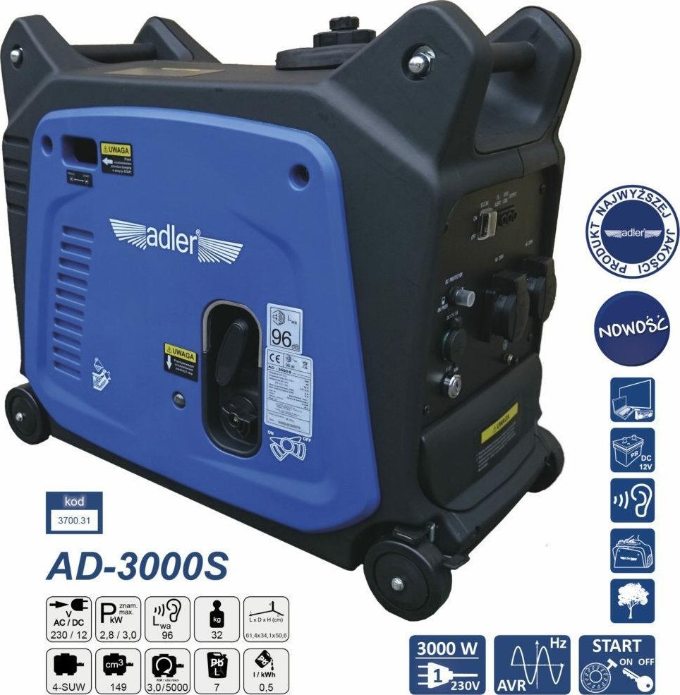 фото Електричний генератор Adler AD-3000S