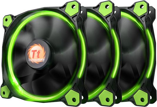 фото Вентилятор Thermaltake Riing 12 LED Green 3-pack (CL-F055-PL12GR-A)