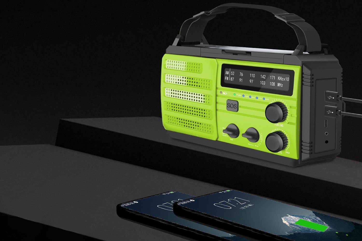 фото Радіоприймач Mozos MD-091 Green