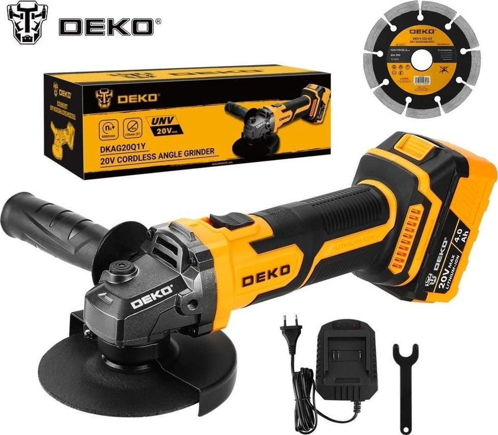 фото Болгарка (кутова шліфувальна) Deko DKAG20Q1Y-S1