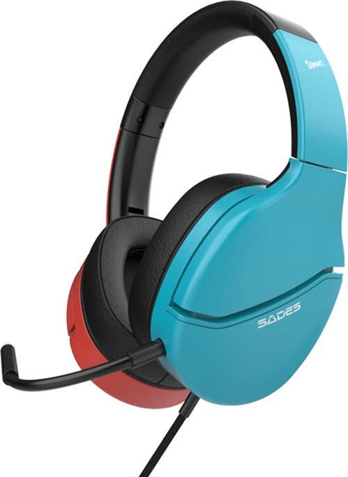 фото Навушники з мікрофоном Sades Spower Blue (SA-725)