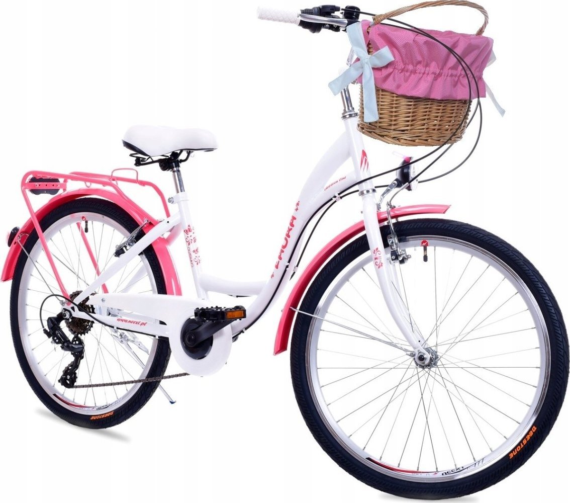 фото Дитячий двоколісний велосипед Neext Laura 24 White/Pink