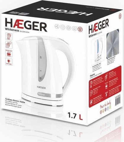фото Електрочайник Haeger Whiteness White