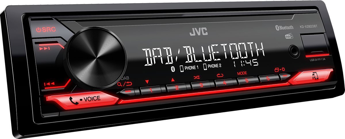 фото Бездискова MP3-магнітола JVC KD-X282DBT