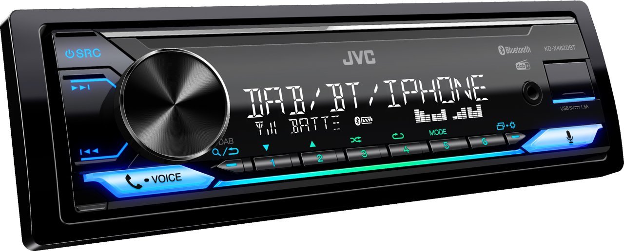 фото Бездискова MP3-магнітола JVC KD-X482DBT