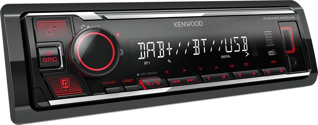 фото Бездискова MP3-магнітола Kenwood KMMBT408DAB