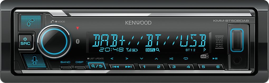 фото Бездискова MP3-магнітола Kenwood KMMBT508DAB