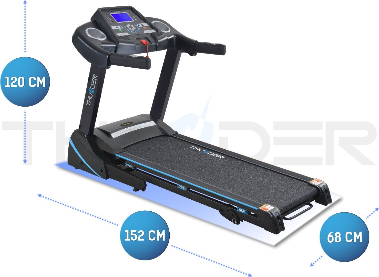 фото Бігова доріжка електрична Thunder ICON-Black