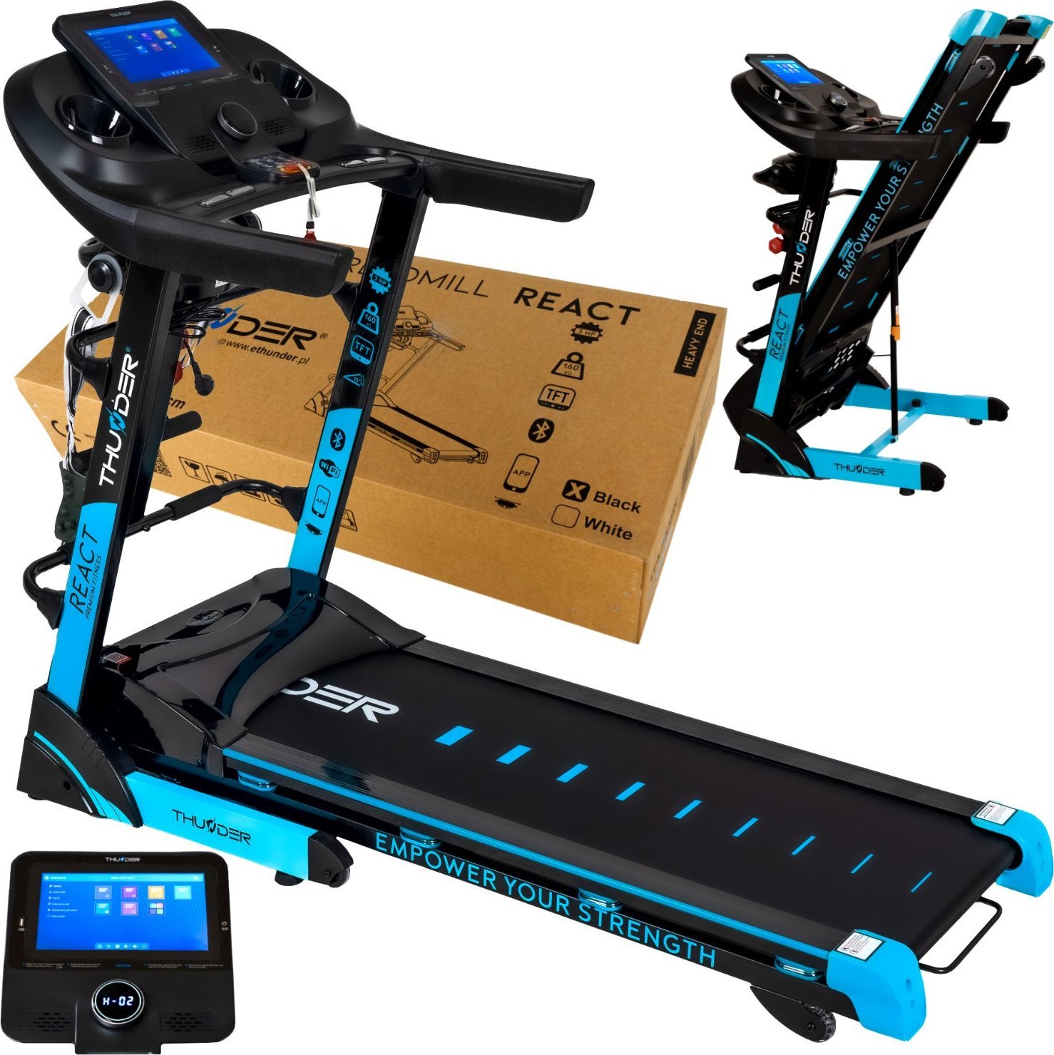 фото Бігова доріжка електрична Thunder React-DS-TFT