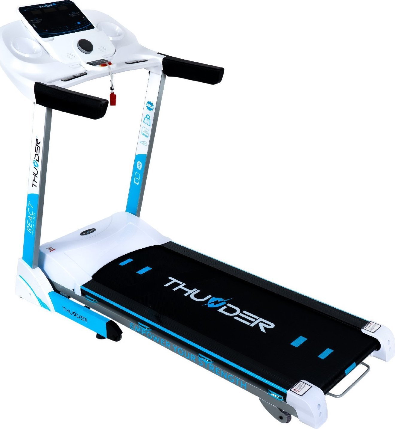 фото Бігова доріжка електрична Thunder React S White
