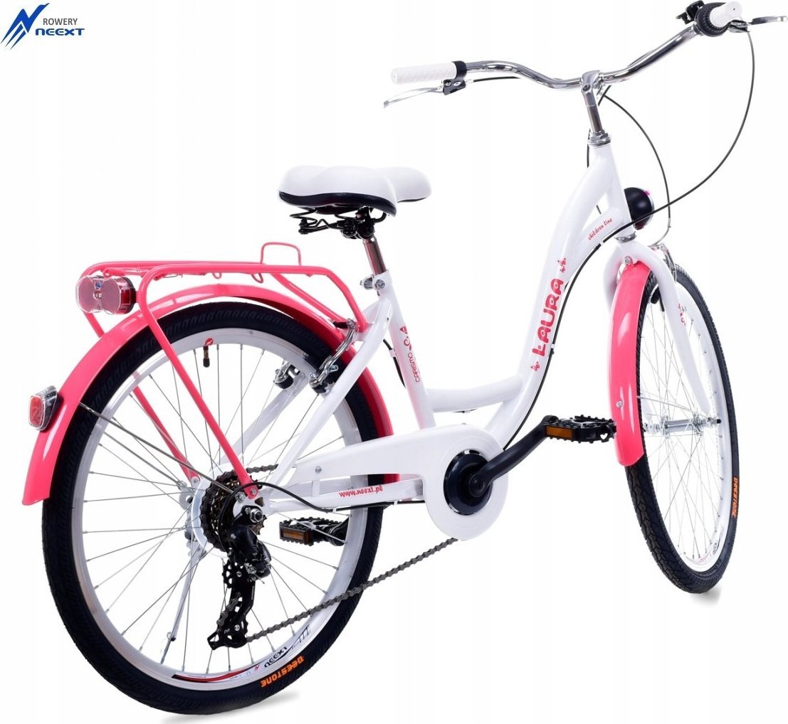фото Велосипед міський Neext Laura 6 24 White/Pink