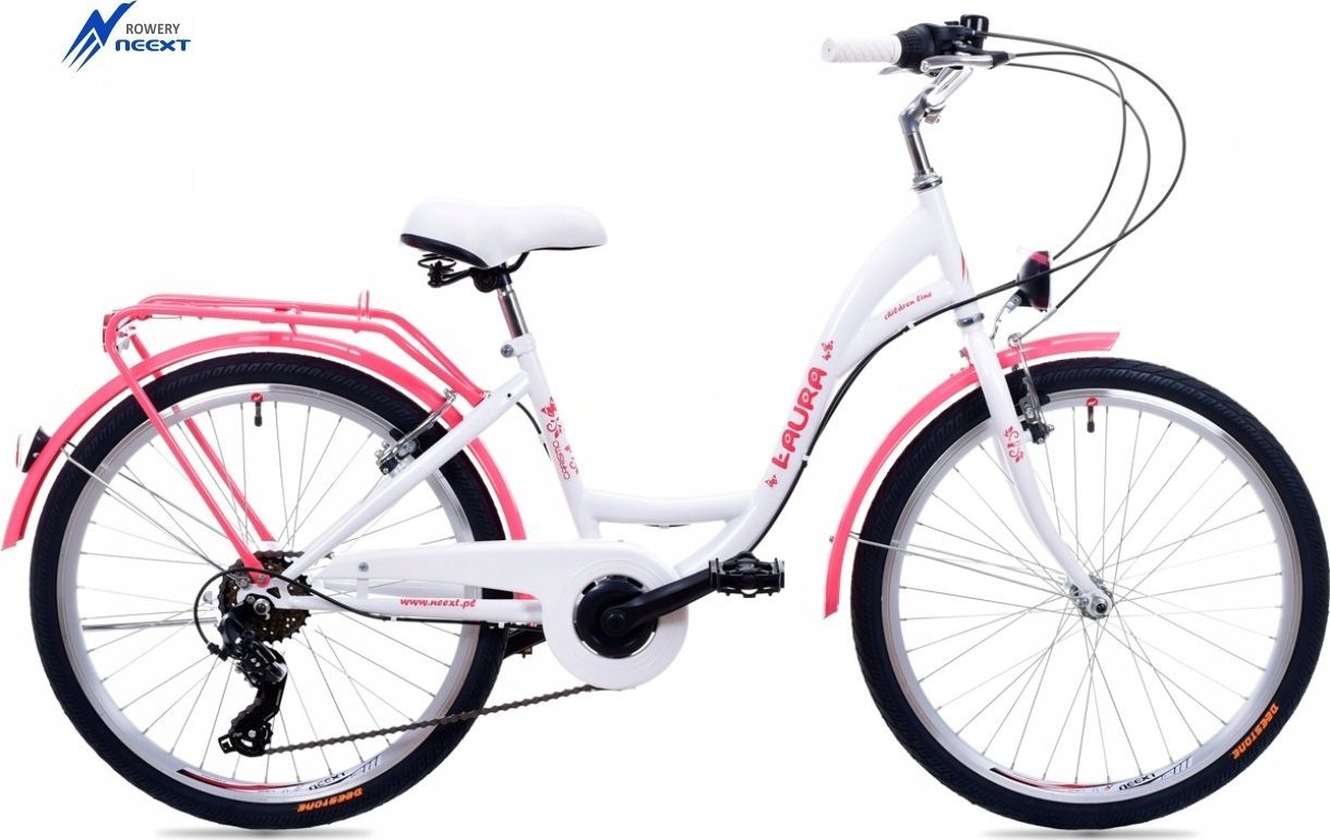 фото Велосипед міський Neext Laura 6 24 White/Pink
