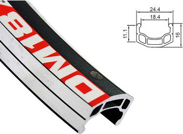Alexrims Obręcz mtb DM18 26"x32otw. bok CNC kapslowana czarna (ALX-DM1832)