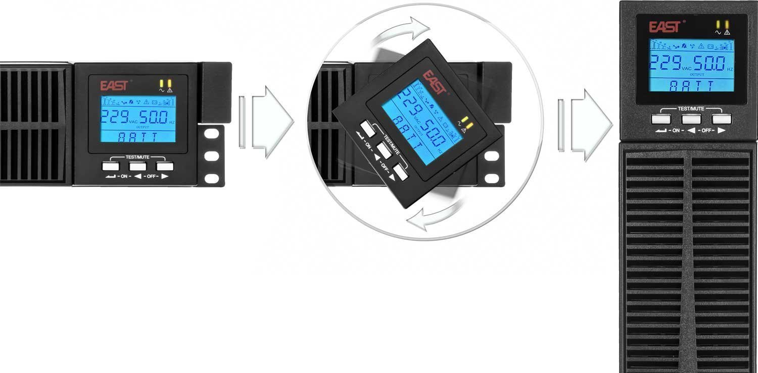 фото Лінійно-інтерактивний ДБЖ East AT-UPS1000BK-RACK