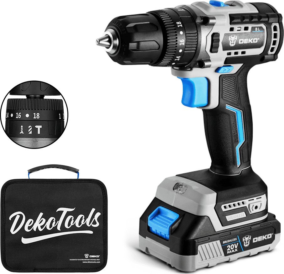 фото Шурупокрут Deko DKBL20ID01-B10