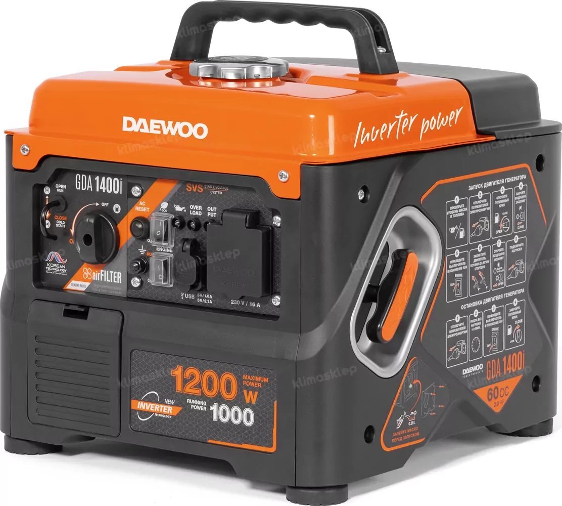 фото Інверторний бензиновий генератор Daewoo Power GDA 1400i