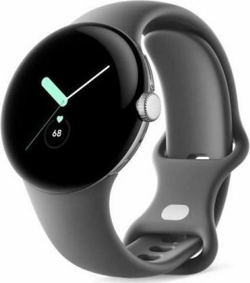 фото Смарт-годинник Google Pixel Watch Polished Silver Case/Charcoal Active Band