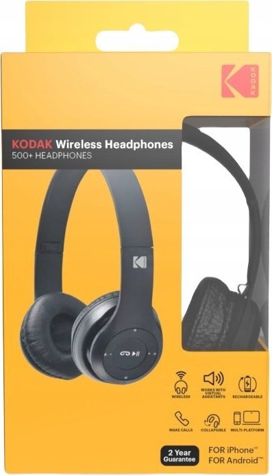 фото Навушники з мікрофоном Kodak 500+ Black
