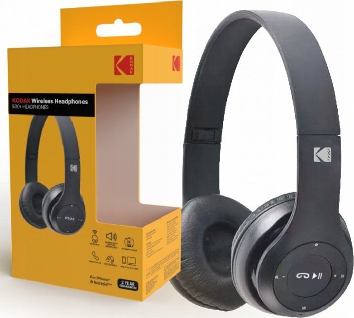 фото Навушники з мікрофоном Kodak 500+ Black