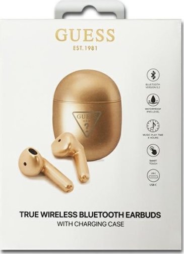 фото Навушники TWS Guess Triangle Logo Gold (GUTWST82TRD)