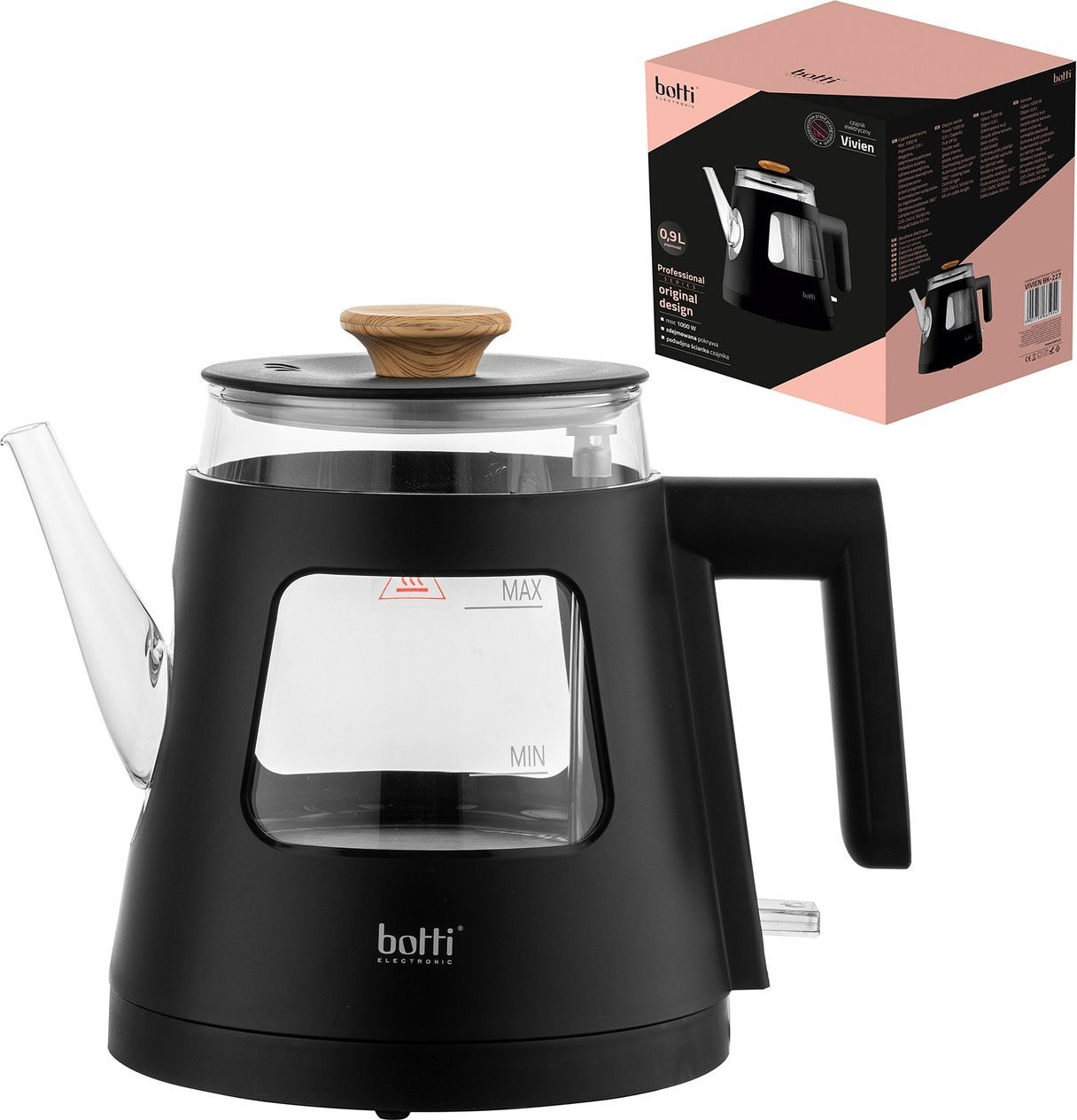 фото Електрочайник Botti Vivien Black