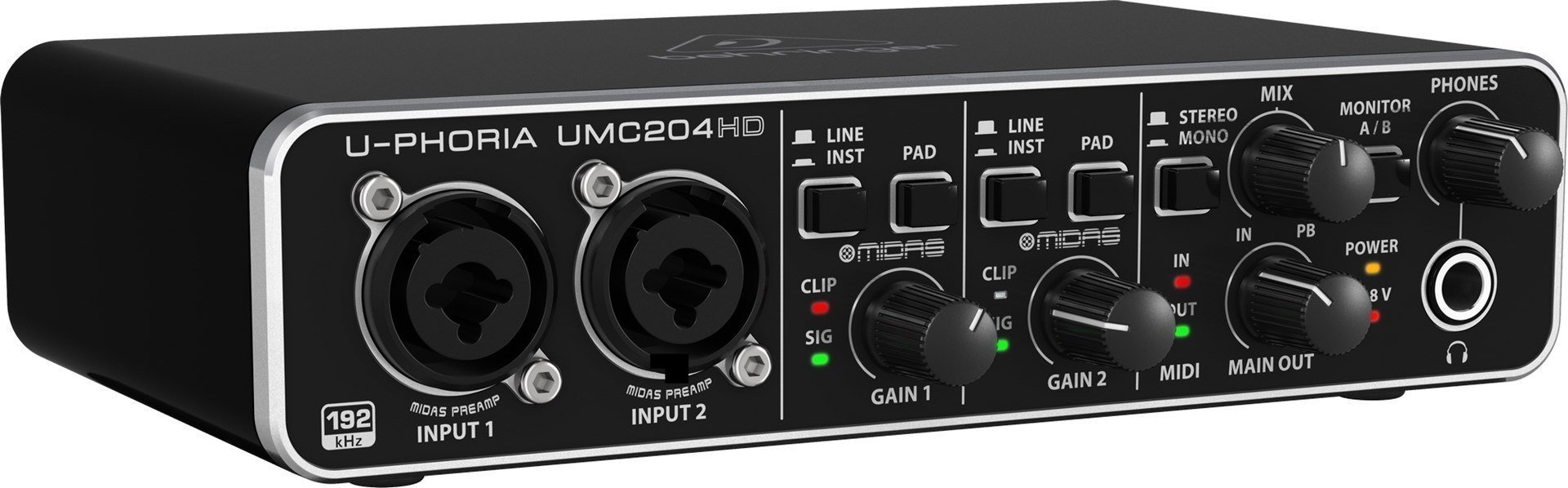 фото USB аудіоінтерфейс Behringer UMC204HD