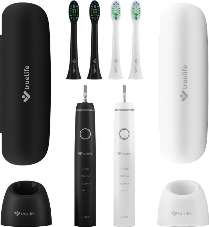фото Набір із 2-х електричних зубних щіток TrueLife SonicBrush Compact Duo Black/White