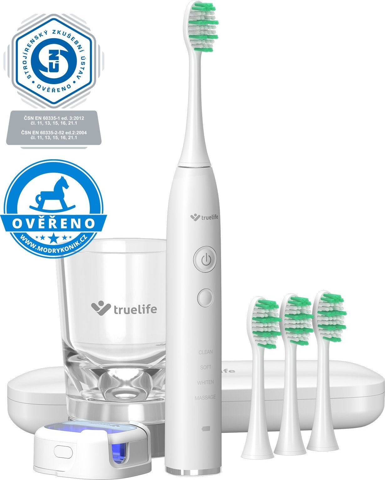 фото Електрична зубна щітка TrueLife SonicBrush GL UV White