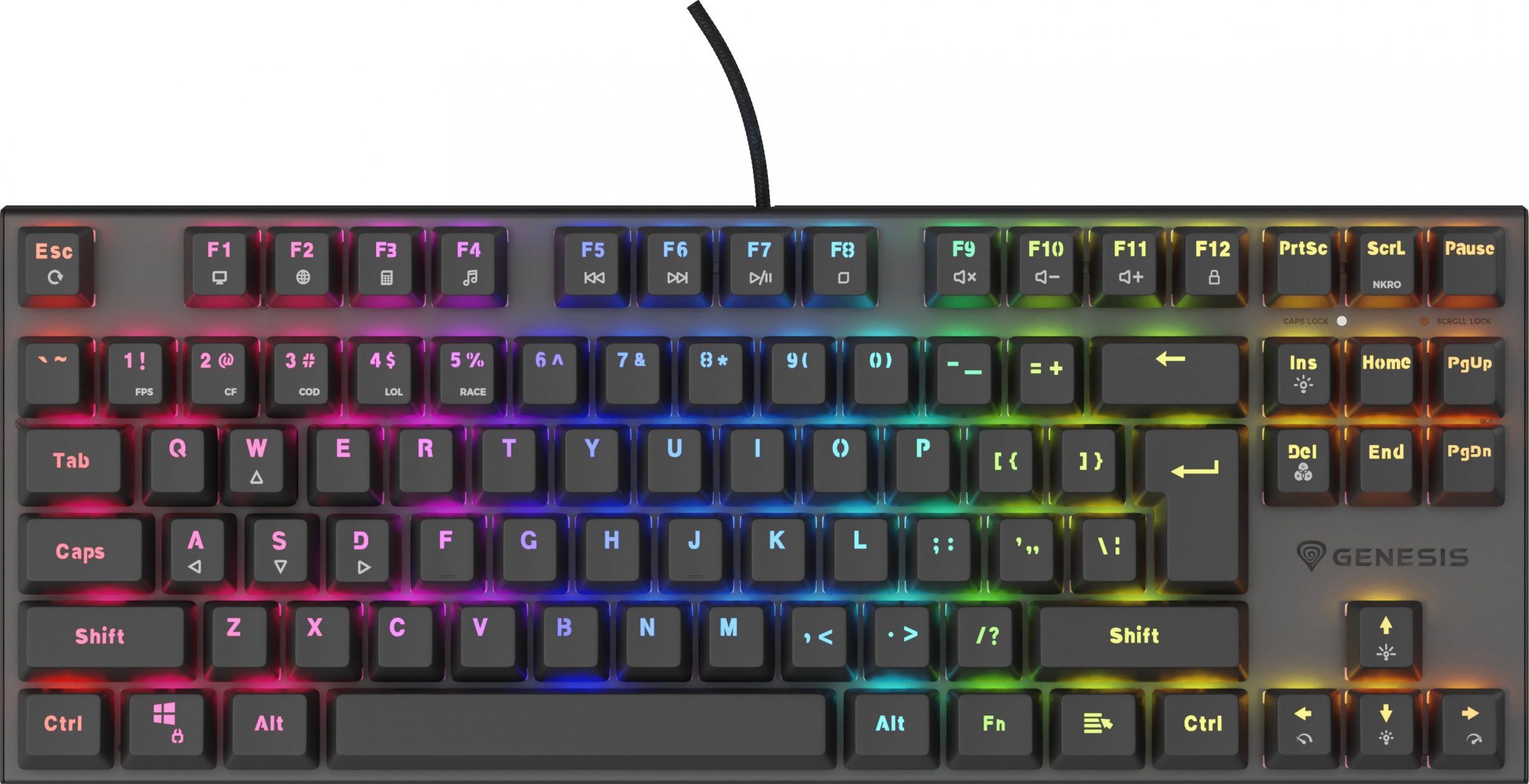 Klawiatura Genesis Thor 303 TKL Outemu Peach Silent