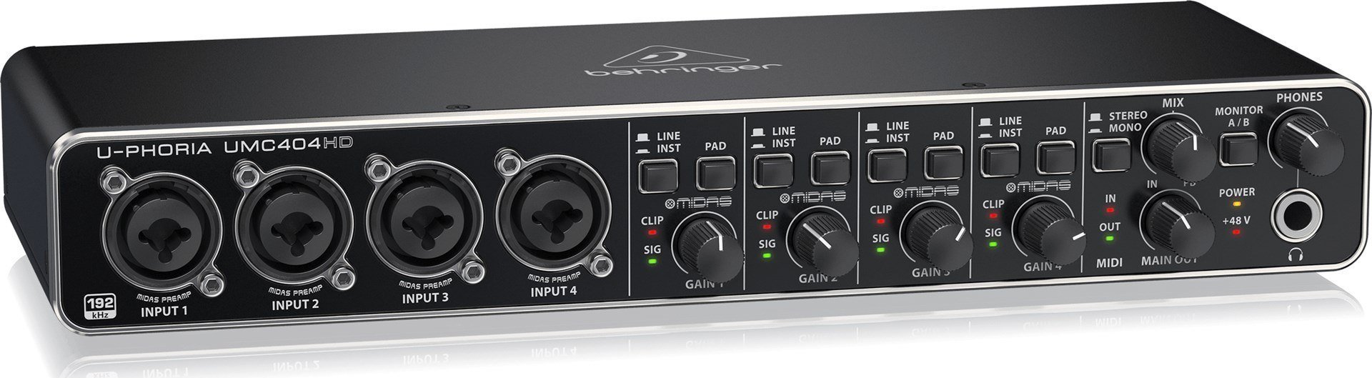 фото USB аудіоінтерфейс Behringer UMC404HD