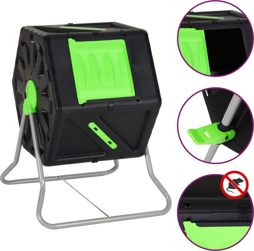 фото Компостер VidaXL Black-Green 105L (153610)