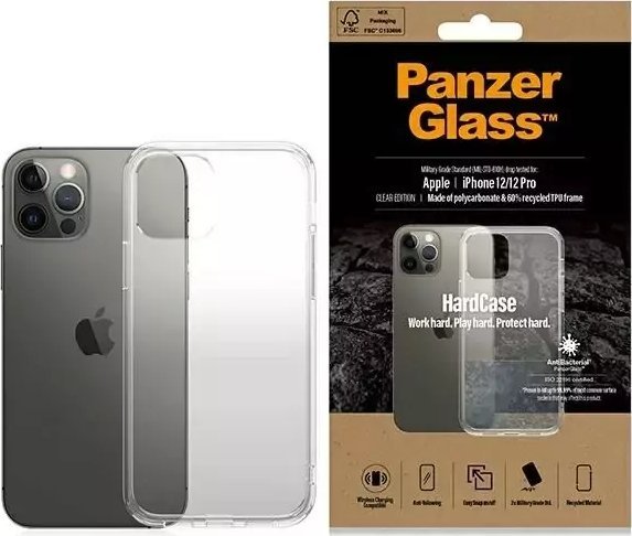 PanzerGlass Etui PanzerGlass ClearCase do iPhone 12/12 Pro Antibacterial Military grade clear 0378