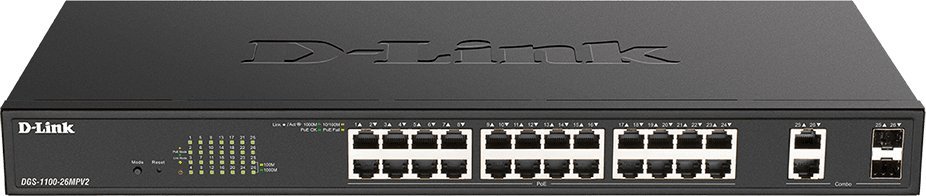 фото Коммутатор управляемый уровня 2 D-Link DGS-1100-26MPV2/E