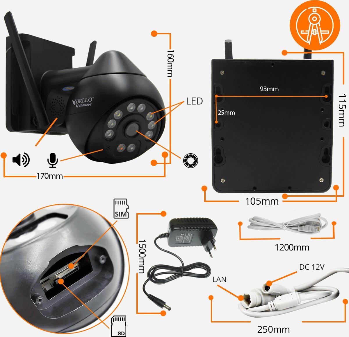 фото IP-камера відеоспостереження Orllo Z8 Pro