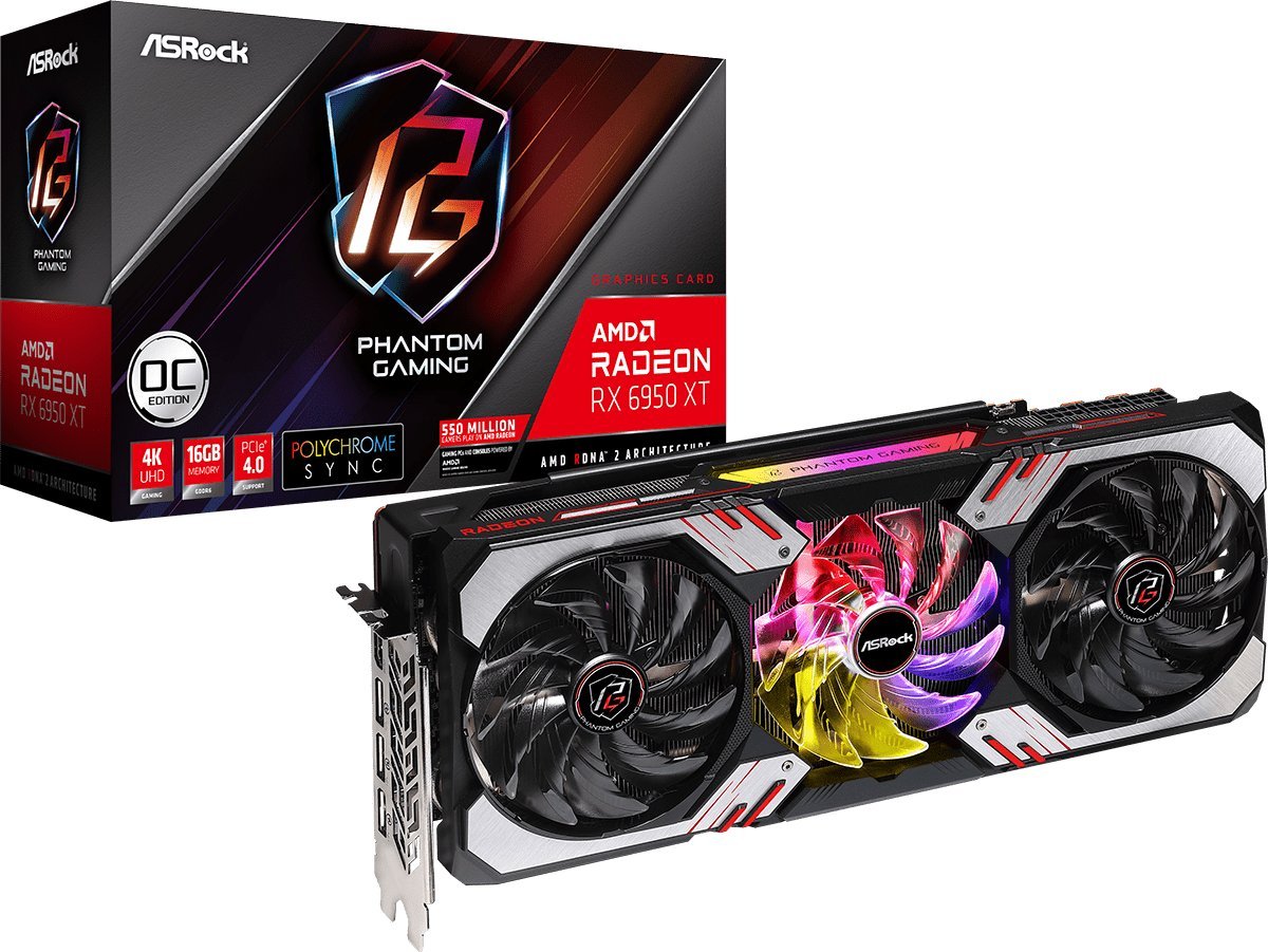 фото Відеокарта ASRock Radeon RX 6950 XT Phantom Gaming 16GB OC (RX6950XT PG 16GO)