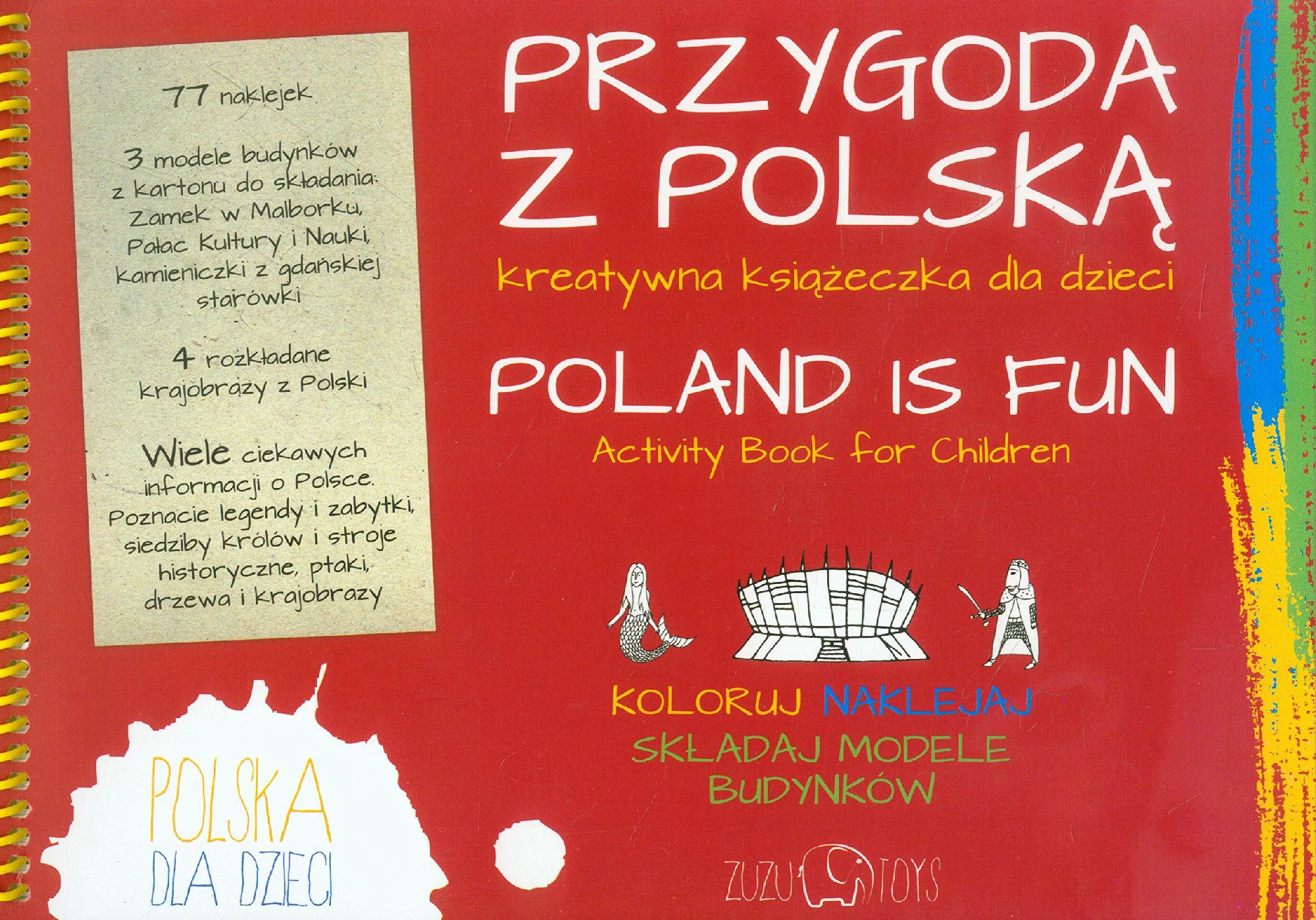 Zuzu Toys Przygoda z Polską Kreatywna książeczka dla dzieci