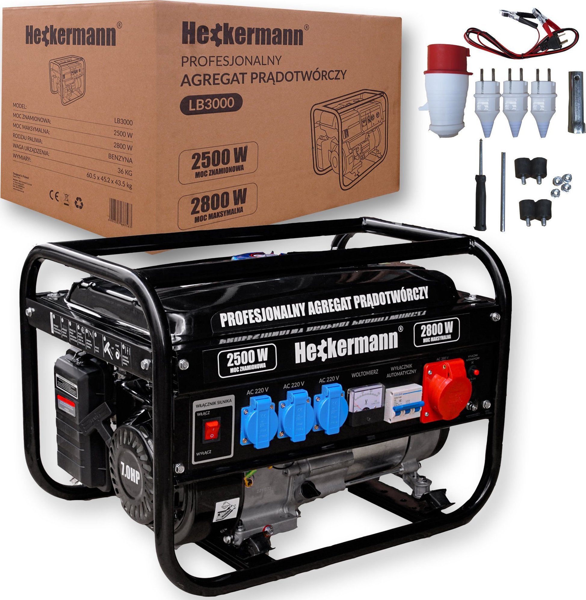 фото Бензиновий генератор Heckermann LB3000