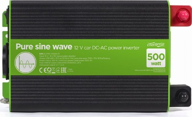 фото Перетворювач (інвертор) DC-AC EnerGenie EG-PWC-PS500-01